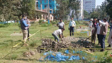 কবর থেকে তোলা হলো শহীদ রাজু-মাহিনের মর*দেহ